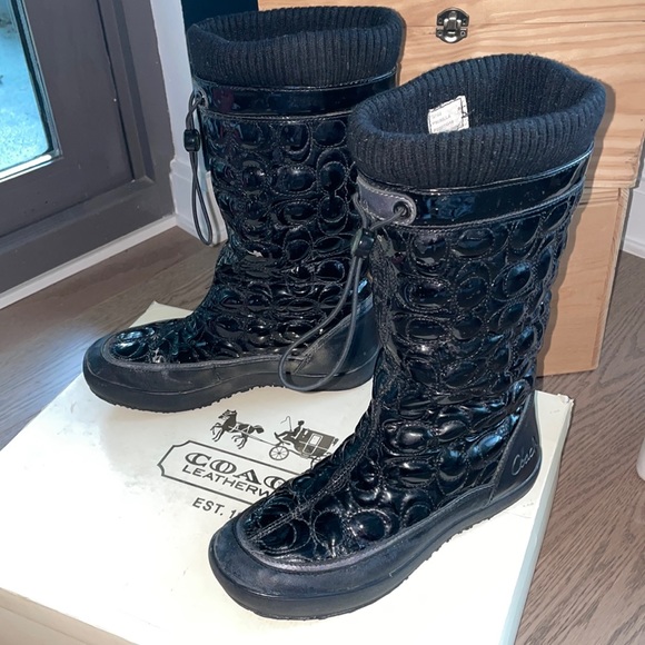 Coach Black Winter Boots Size 7